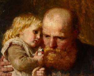 Father and Child by Karl Wilhelm Friedrich Bauerle (c) Cuming Museum